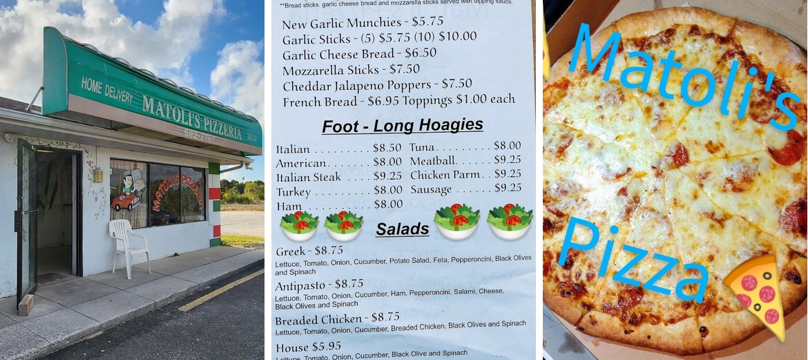 Matoli's Pizza & Subs Menu
